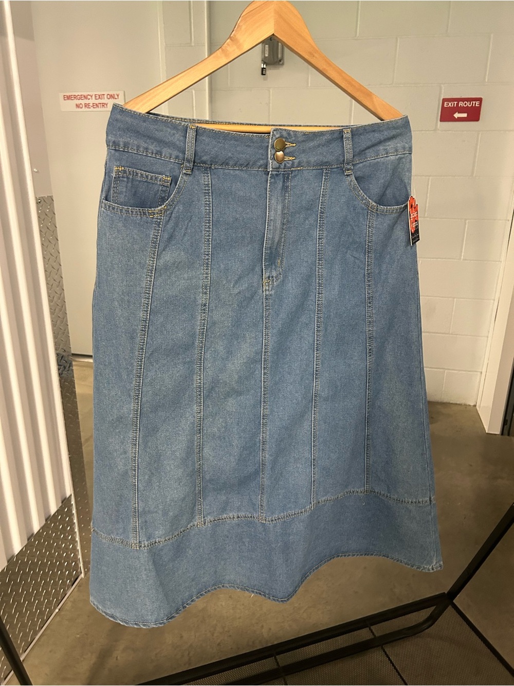 Indigo Poppy | Paneled Denim Skirt